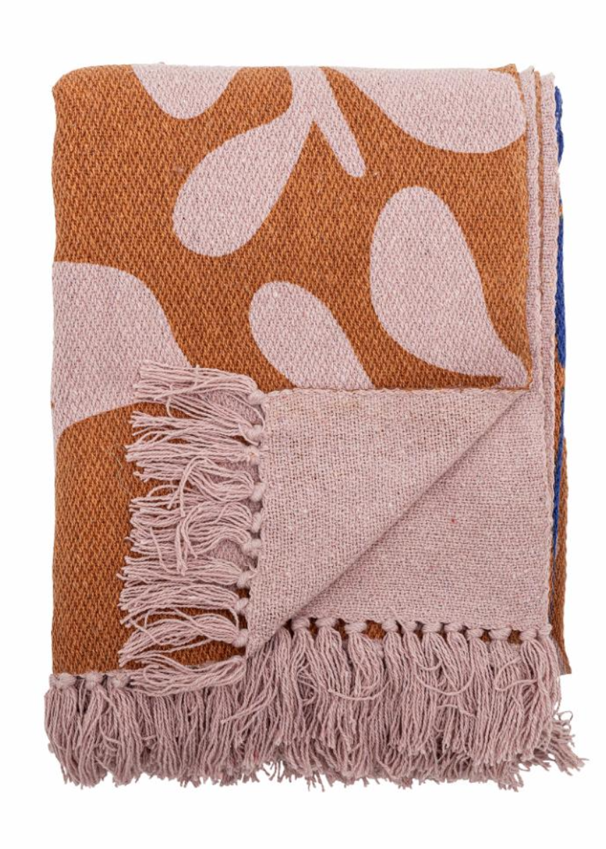 ATLE THROW - BROWN - RECYCLED COTTON