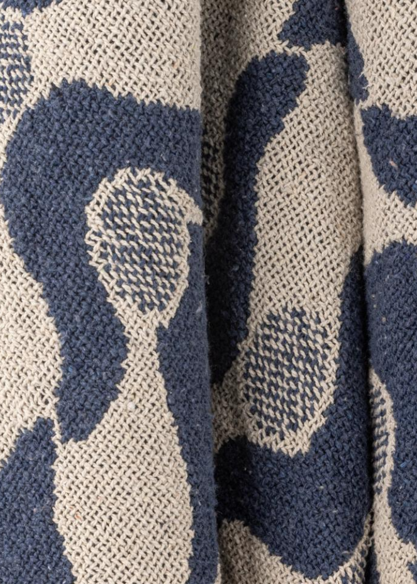 SANTENA THROW - BLUE - RECYCLED COTTON