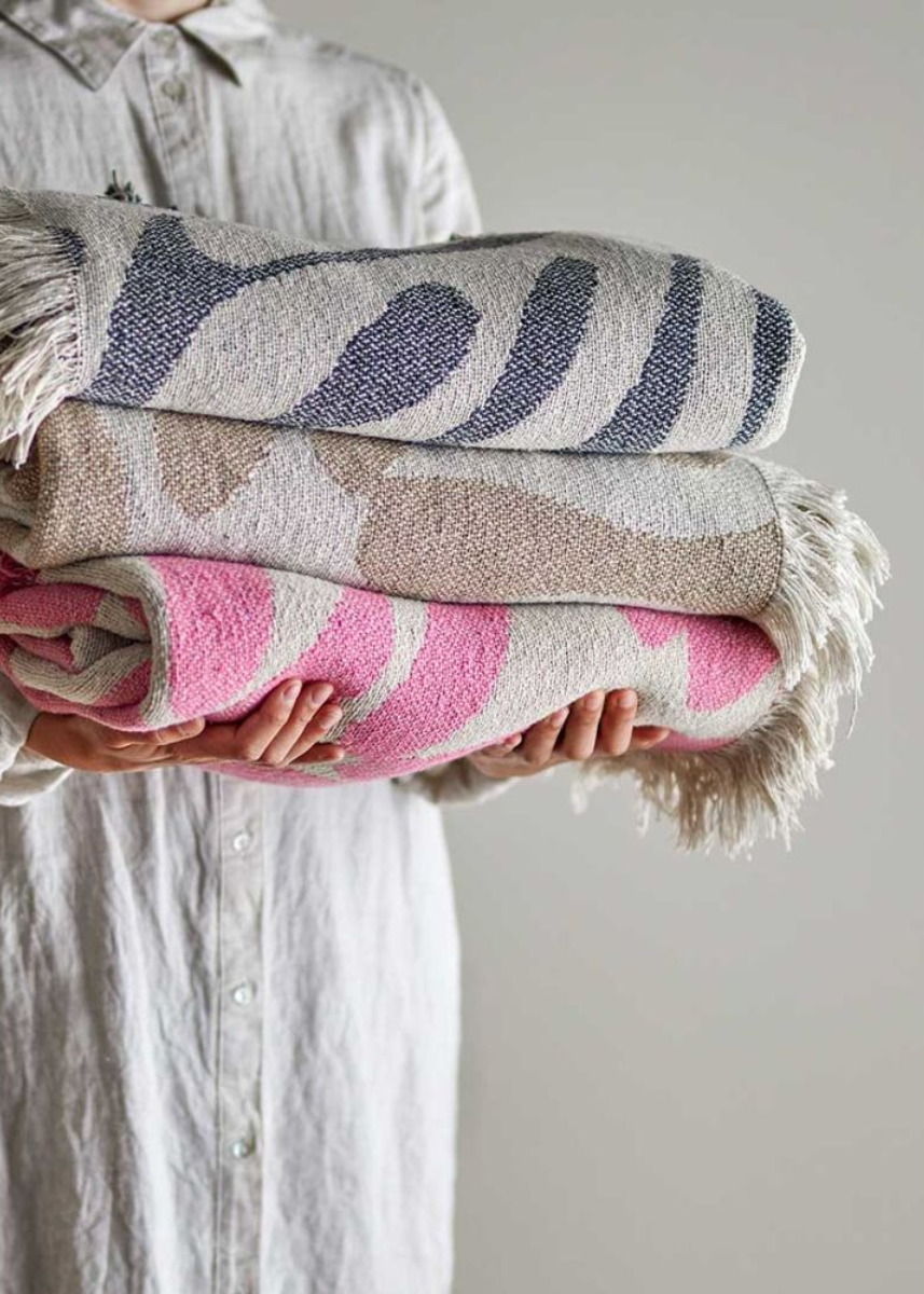 ALK THROW - ROSE - RECYCLED COTTON