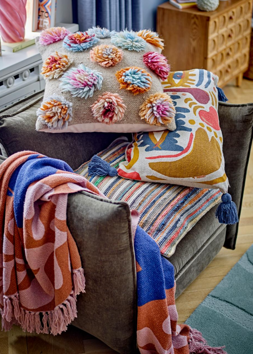 ATLE THROW - BROWN - RECYCLED COTTON