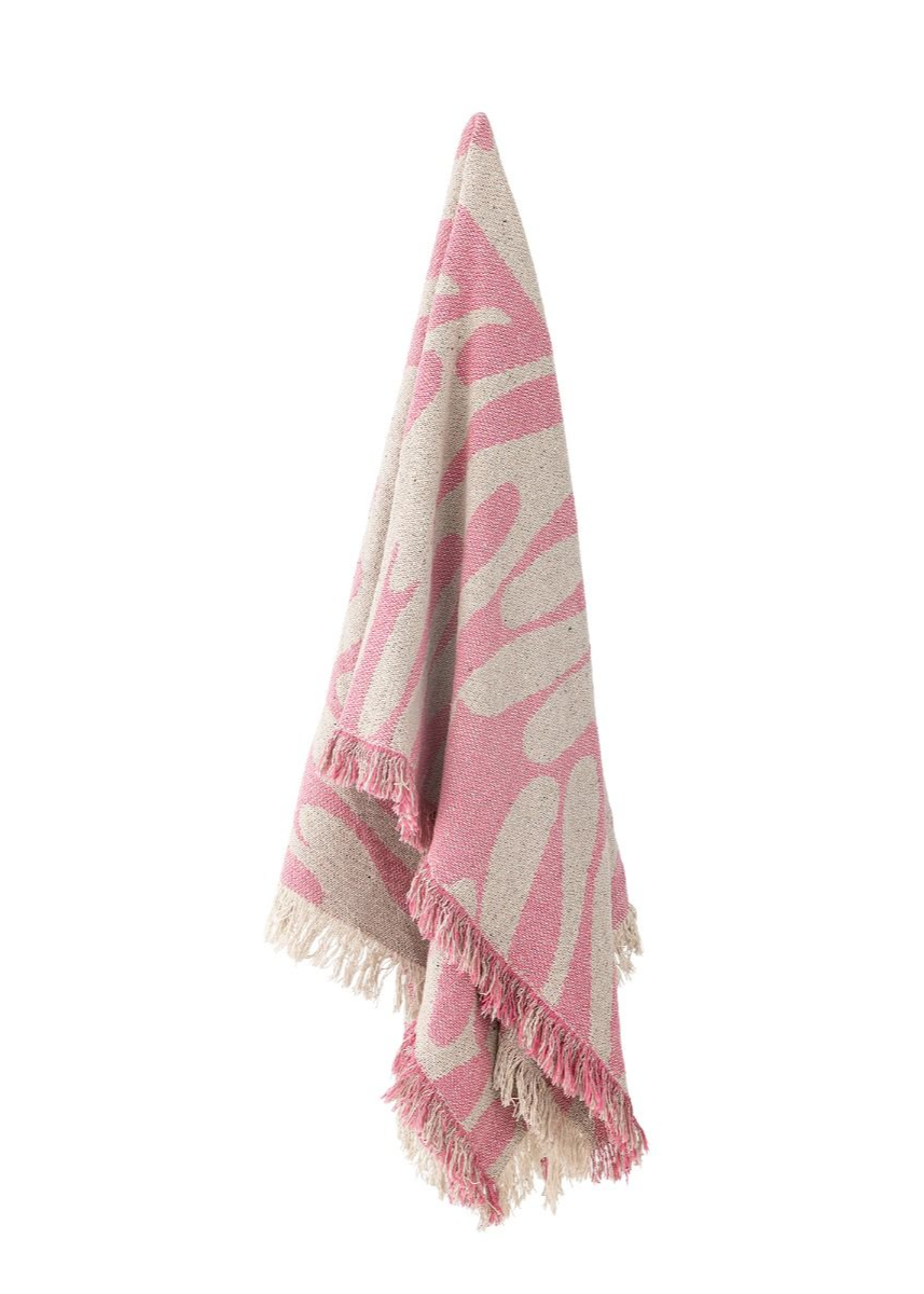 ALK THROW - ROSE - RECYCLED COTTON