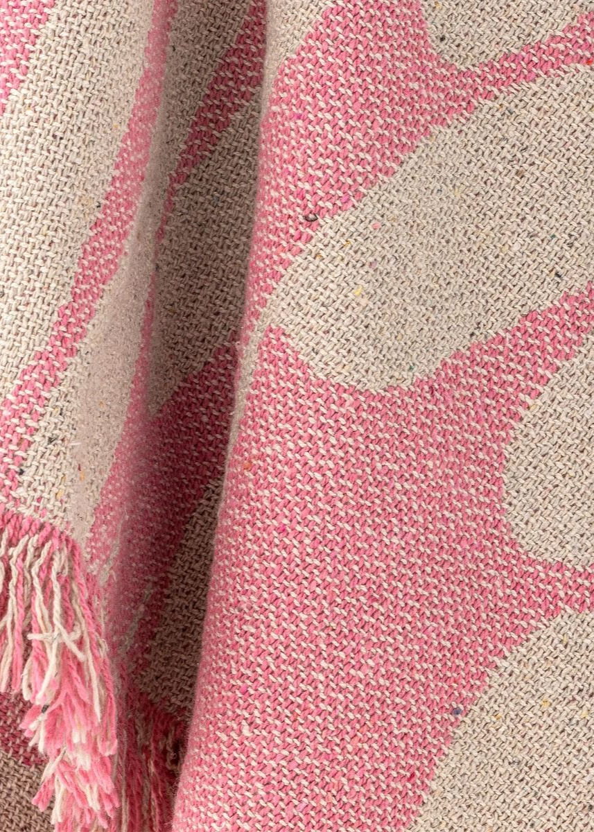 ALK THROW - ROSE - RECYCLED COTTON