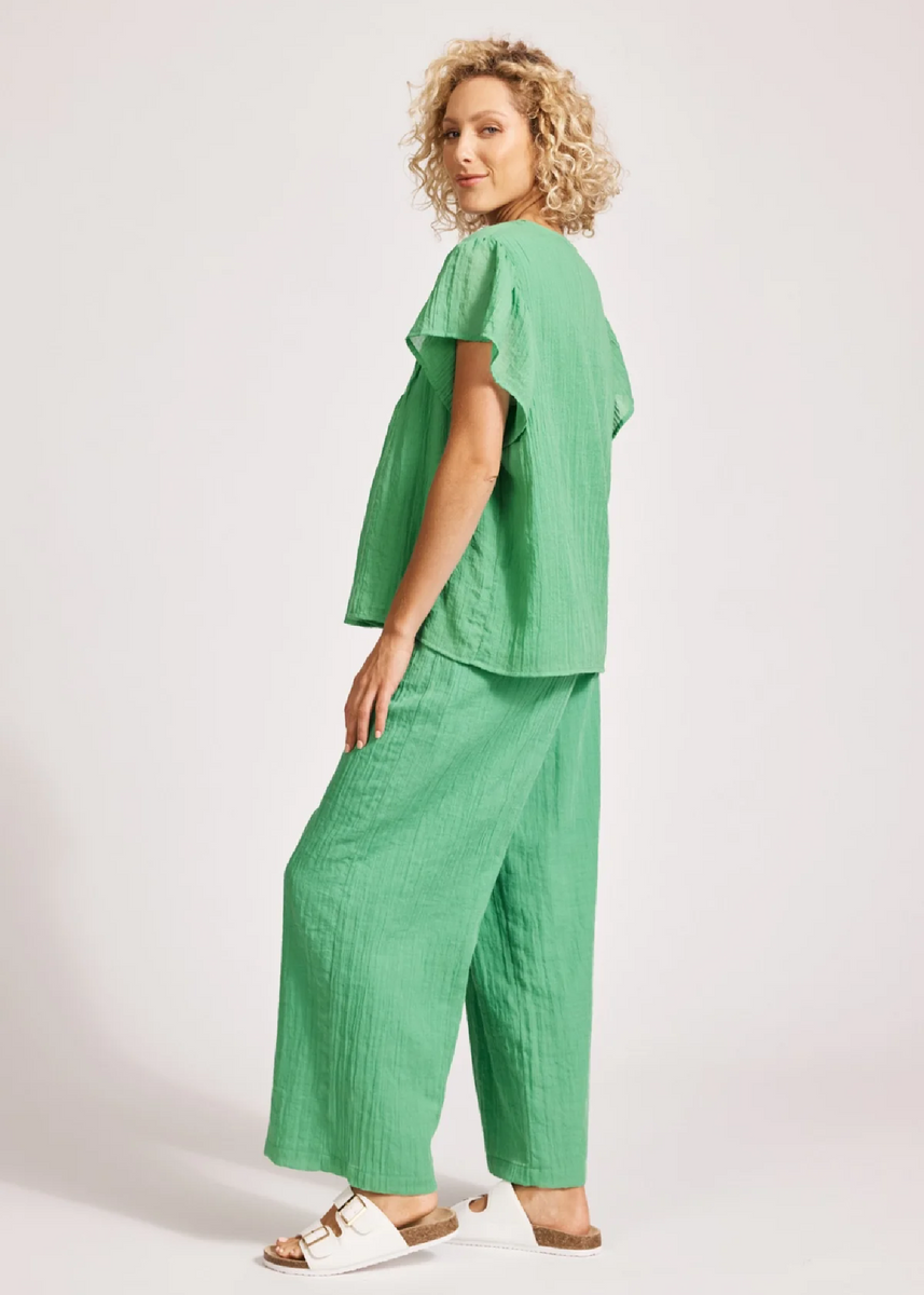 ORSULA BUTTON TOP - JADE