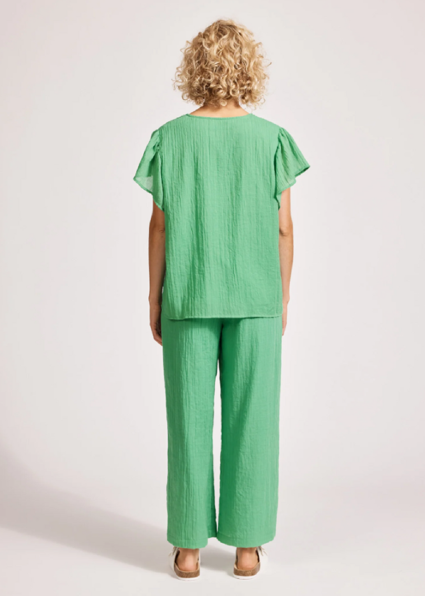 ORSULA BUTTON TOP - JADE