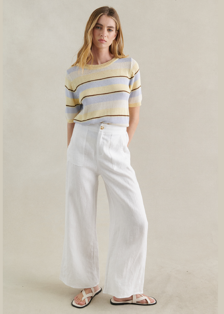 JUDE LINEN PANTS - WHITE