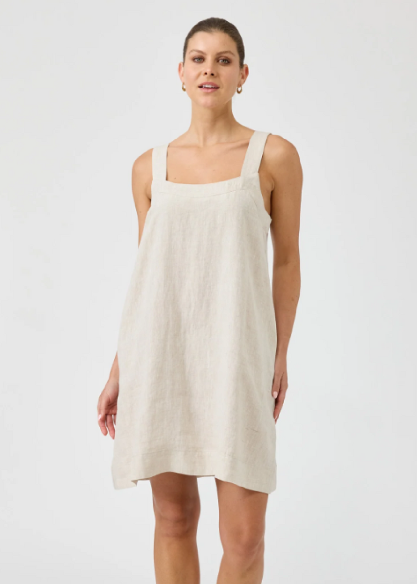 STUDIO SHORT TANK DRESS - DUNE