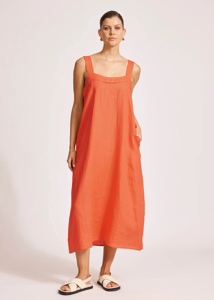 MIRAMAR TANK MAXI DRESS - CORAL