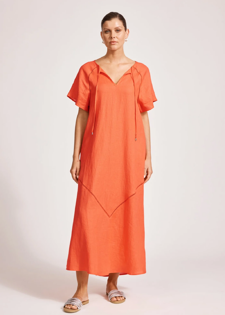 MIRAMAR MAXI DRESS - CORAL