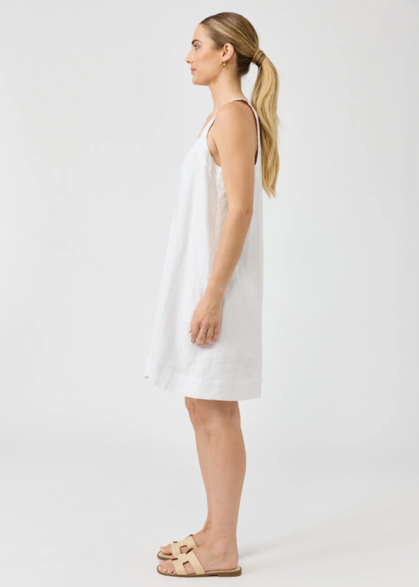 STUDIO SHORT TANK DRESS - WHITE