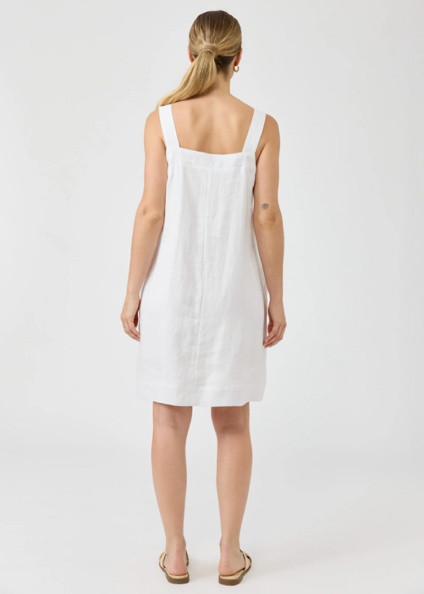 STUDIO SHORT TANK DRESS - WHITE