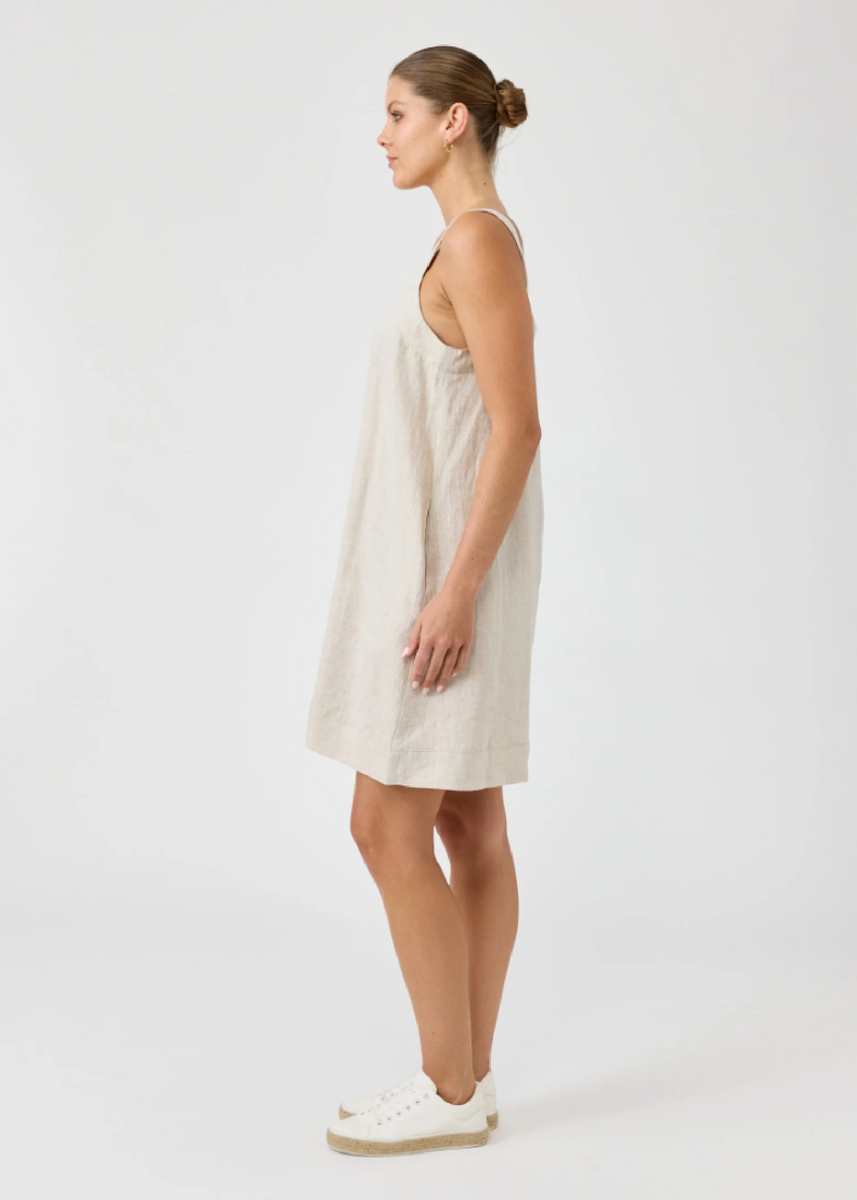 STUDIO SHORT TANK DRESS - DUNE