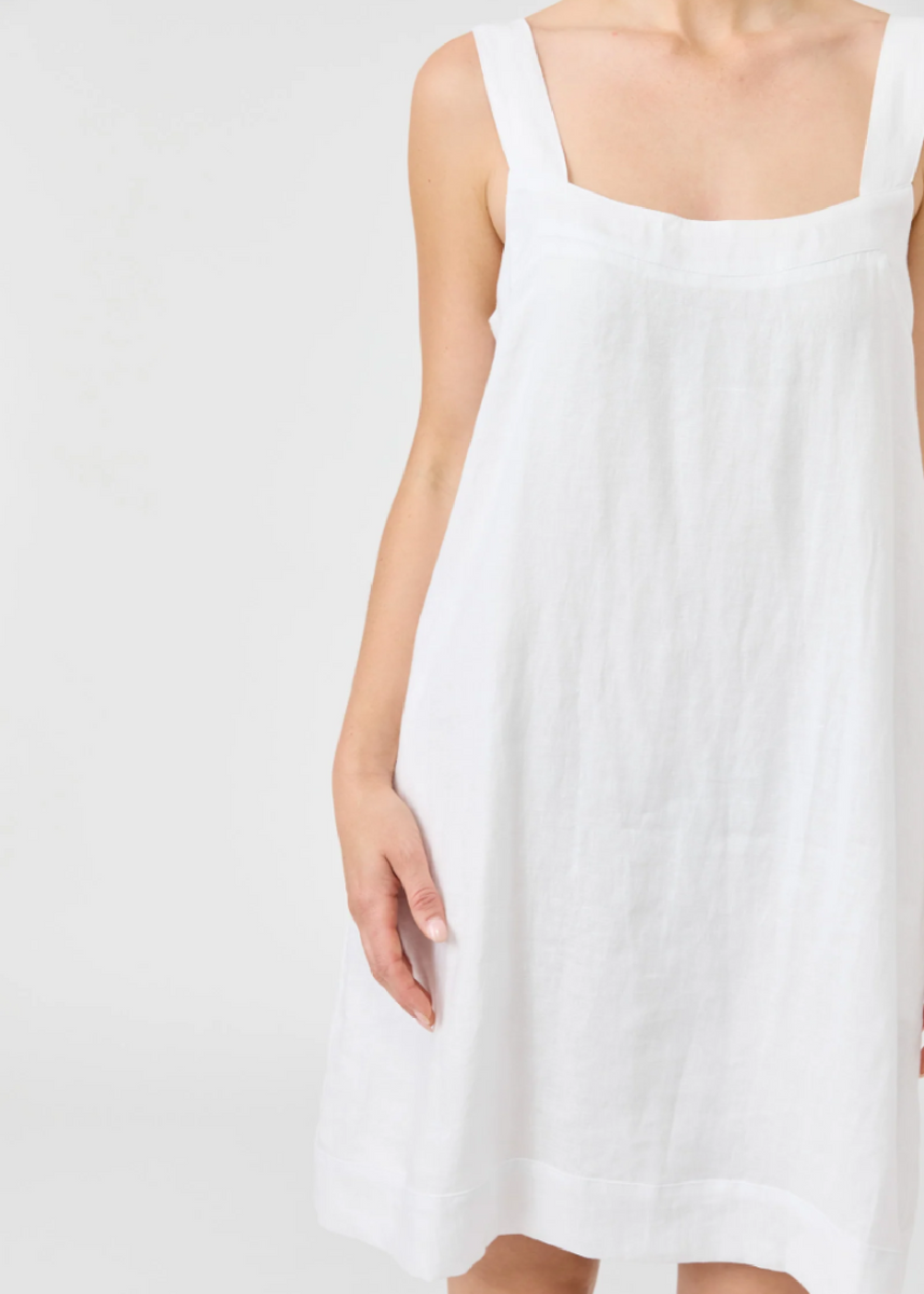 STUDIO SHORT TANK DRESS - WHITE