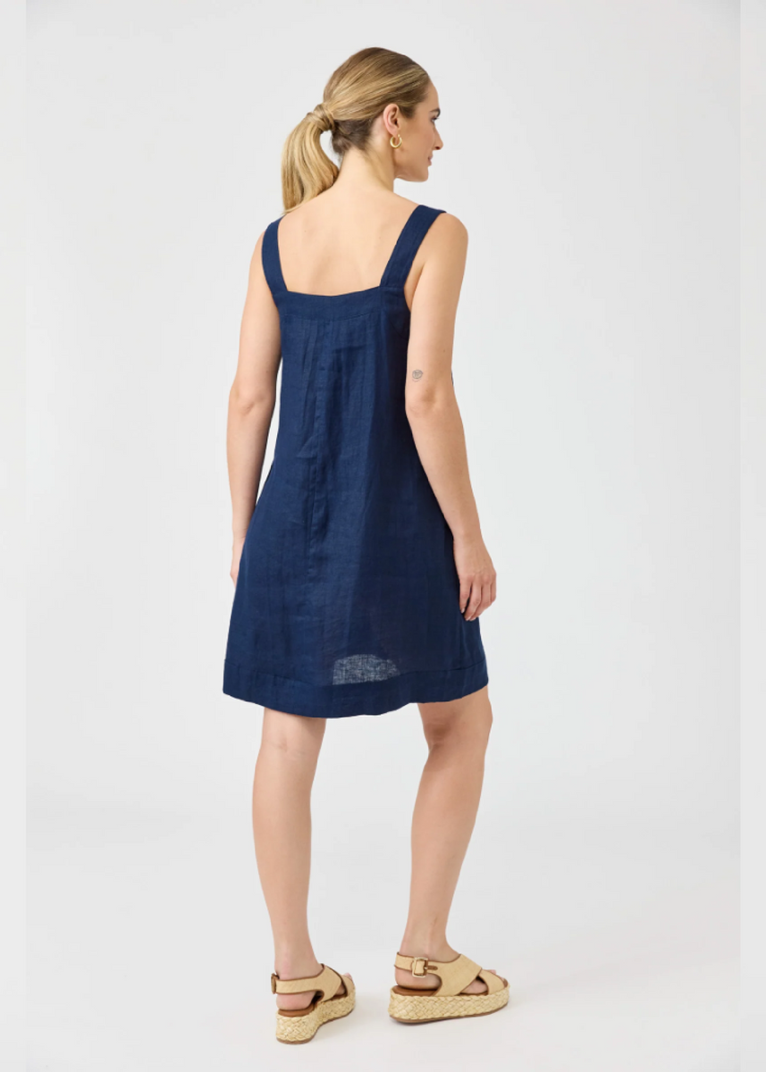 STUDIO SHORT TANK DRESS - INDIGO