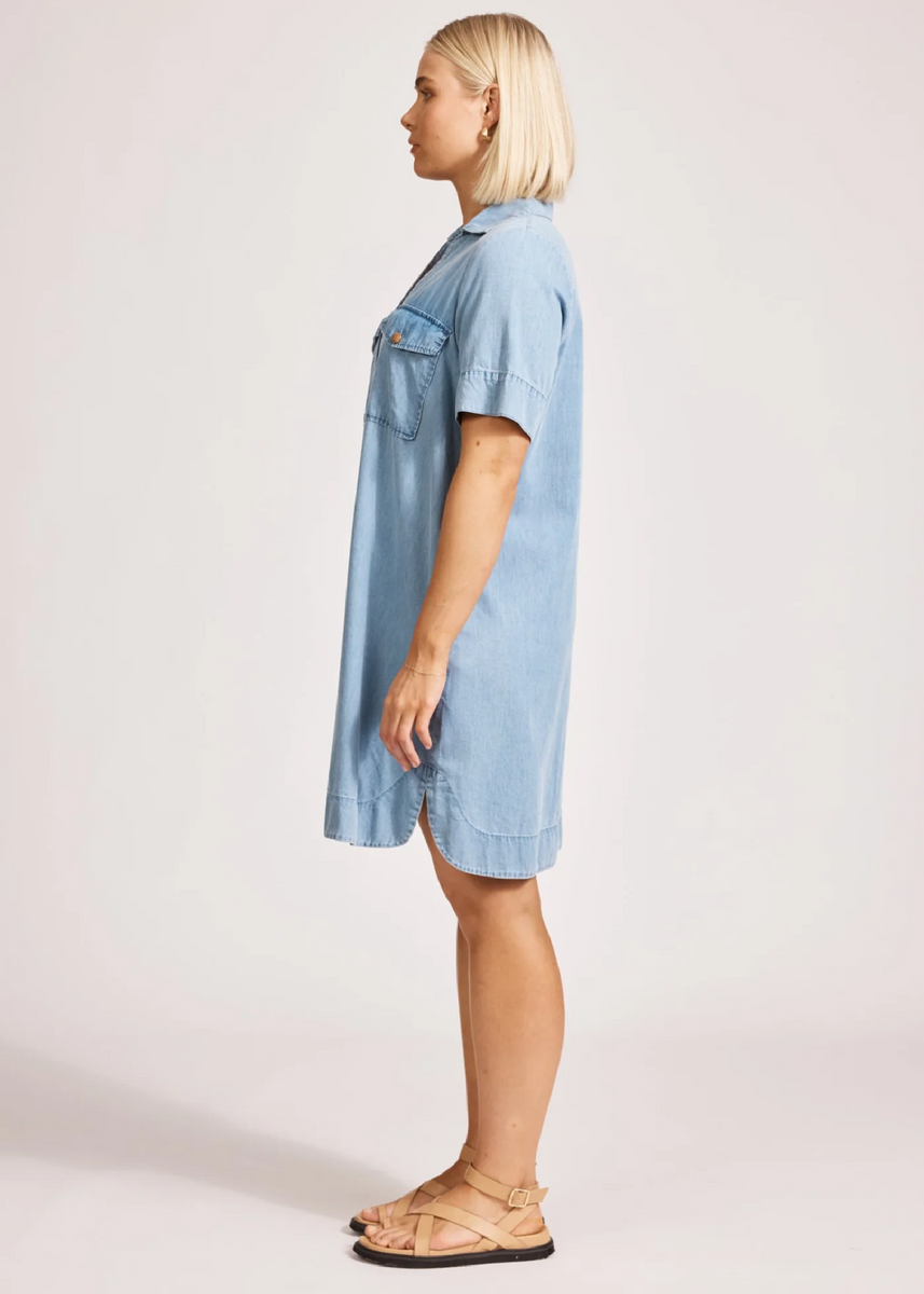 MELENIA DENIM SHIRT DRESS