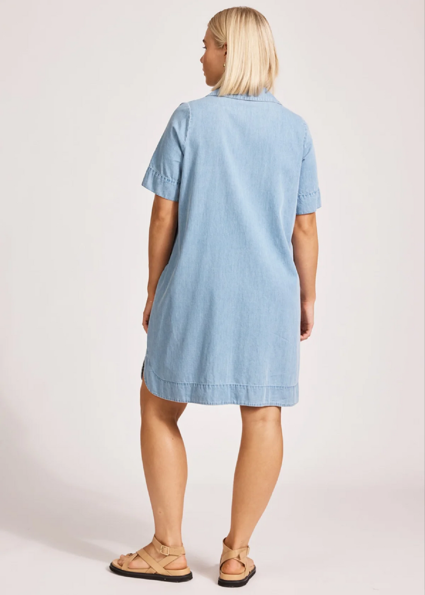MELENIA DENIM SHIRT DRESS