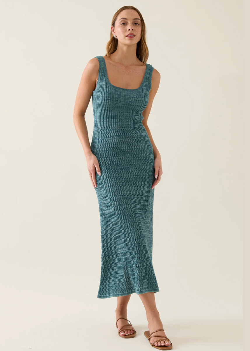 IDA KNIT TANK DRESS - BALTIC