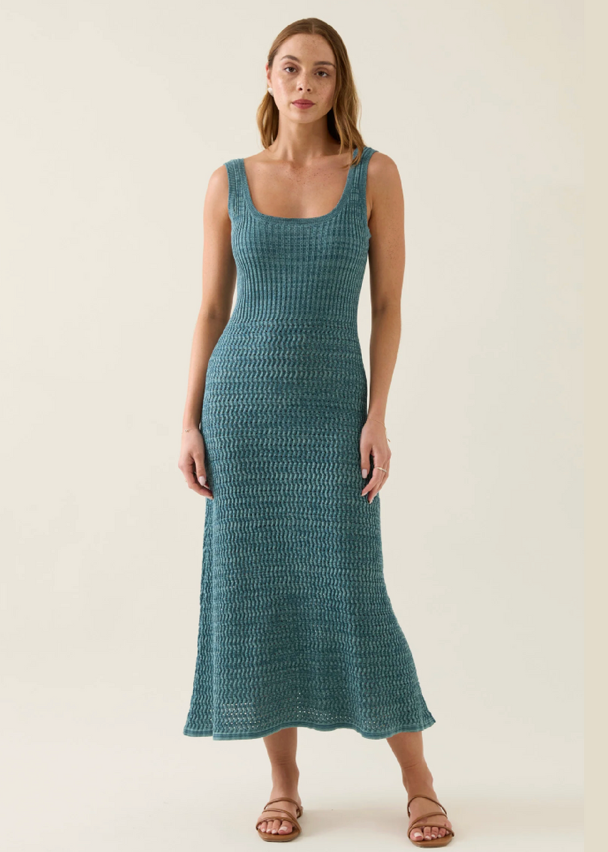 IDA KNIT TANK DRESS - BALTIC
