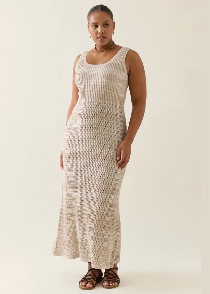 IDA KNIT TANK DRESS - CANVAS