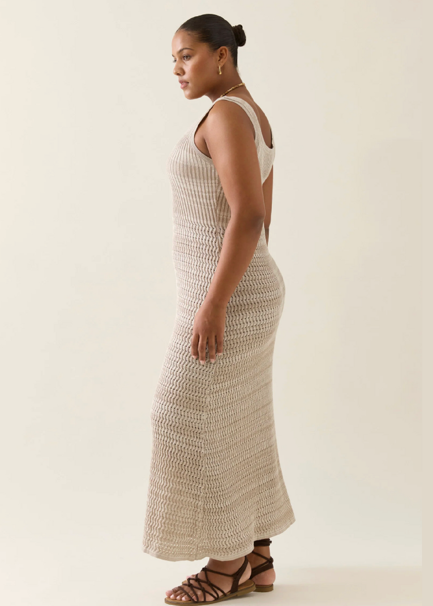 IDA KNIT TANK DRESS - CANVAS