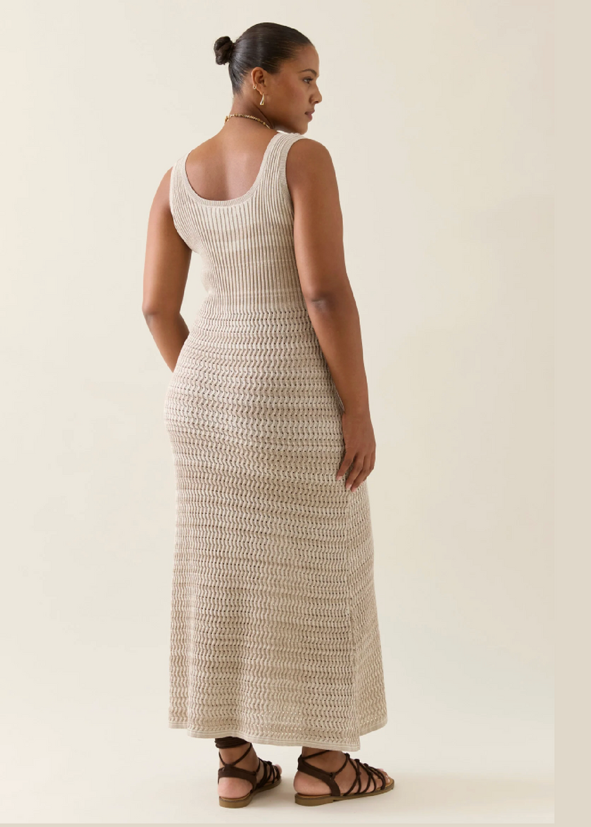 IDA KNIT TANK DRESS - CANVAS