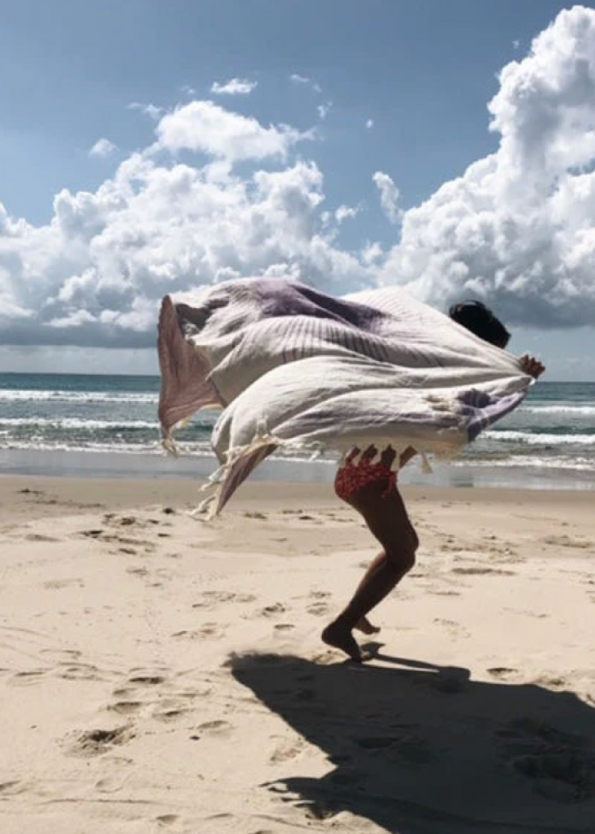 PURPLE SUN TURKISH TOWEL - SALTY SHADOWS