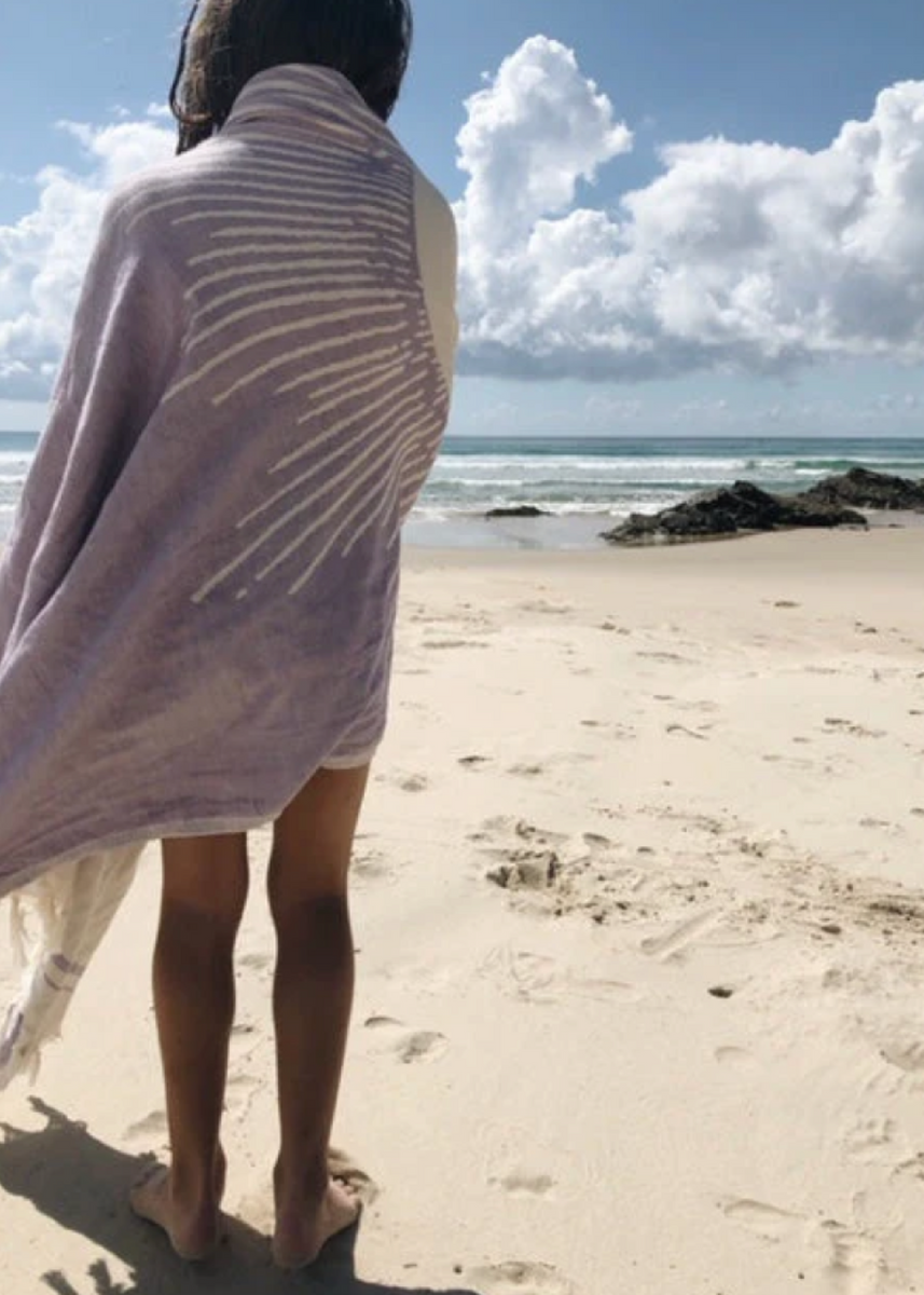 PURPLE SUN TURKISH TOWEL - SALTY SHADOWS