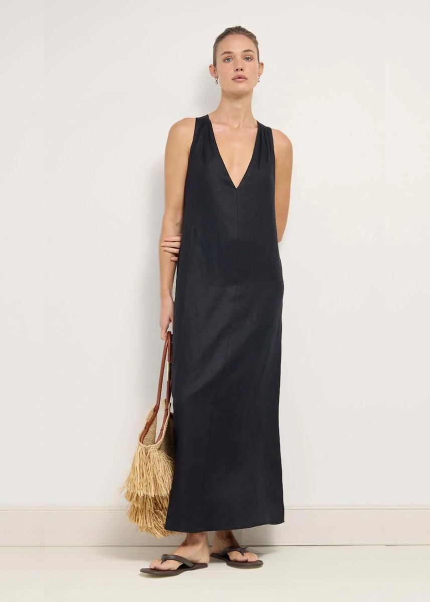 SABINE CROSS BACK MAXI DRESS