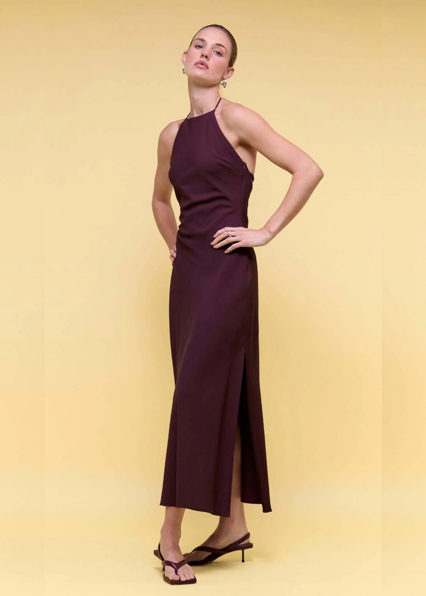 ELIRA HALTER MIDI DRESS