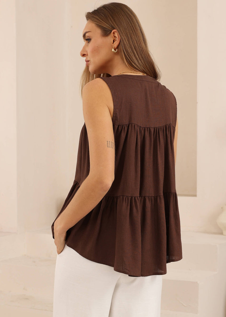 ELMA TOP - BROWN