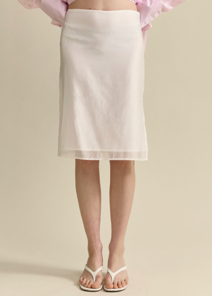 GRACE SHEER MIDI SKIRT