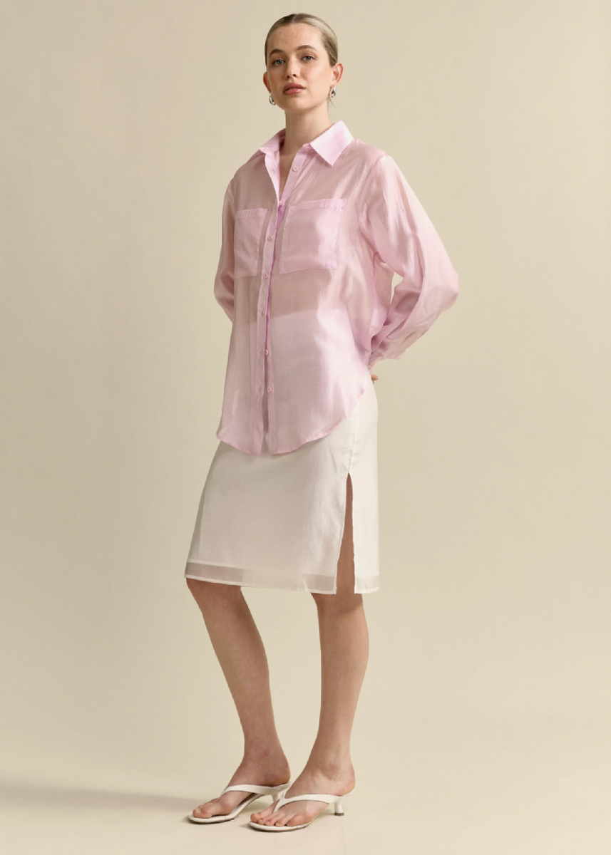 GRACE SHEER MIDI SKIRT