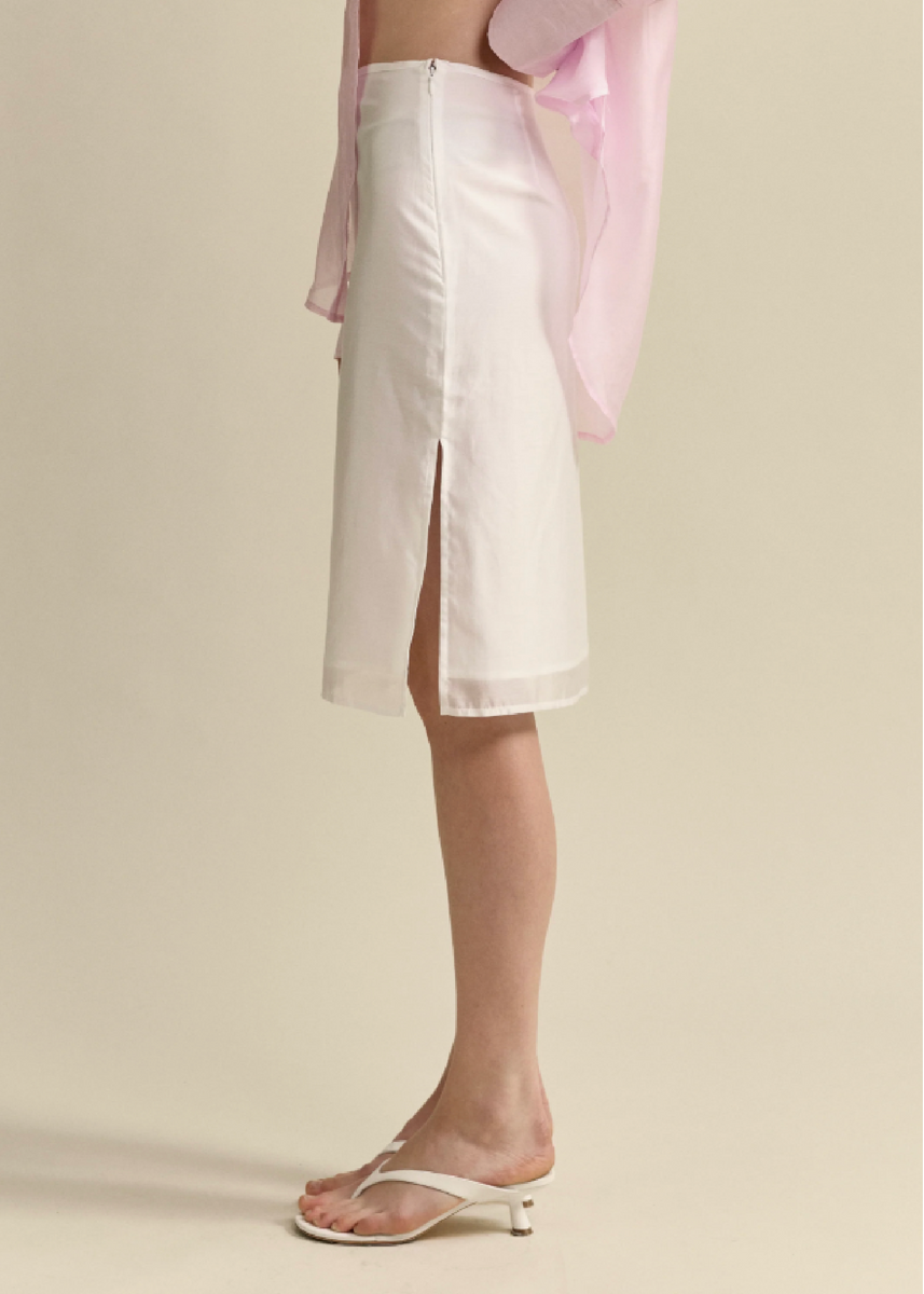 GRACE SHEER MIDI SKIRT