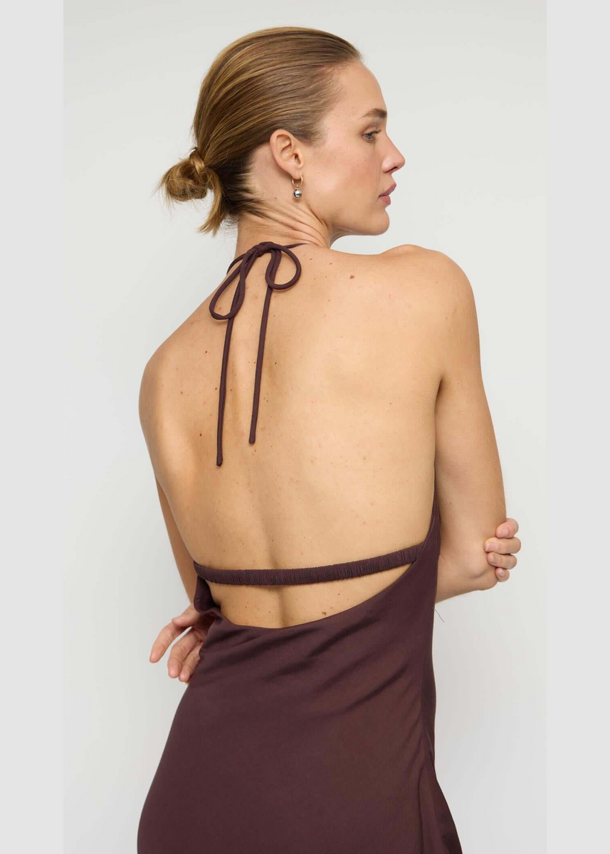 ELIRA HALTER MIDI DRESS