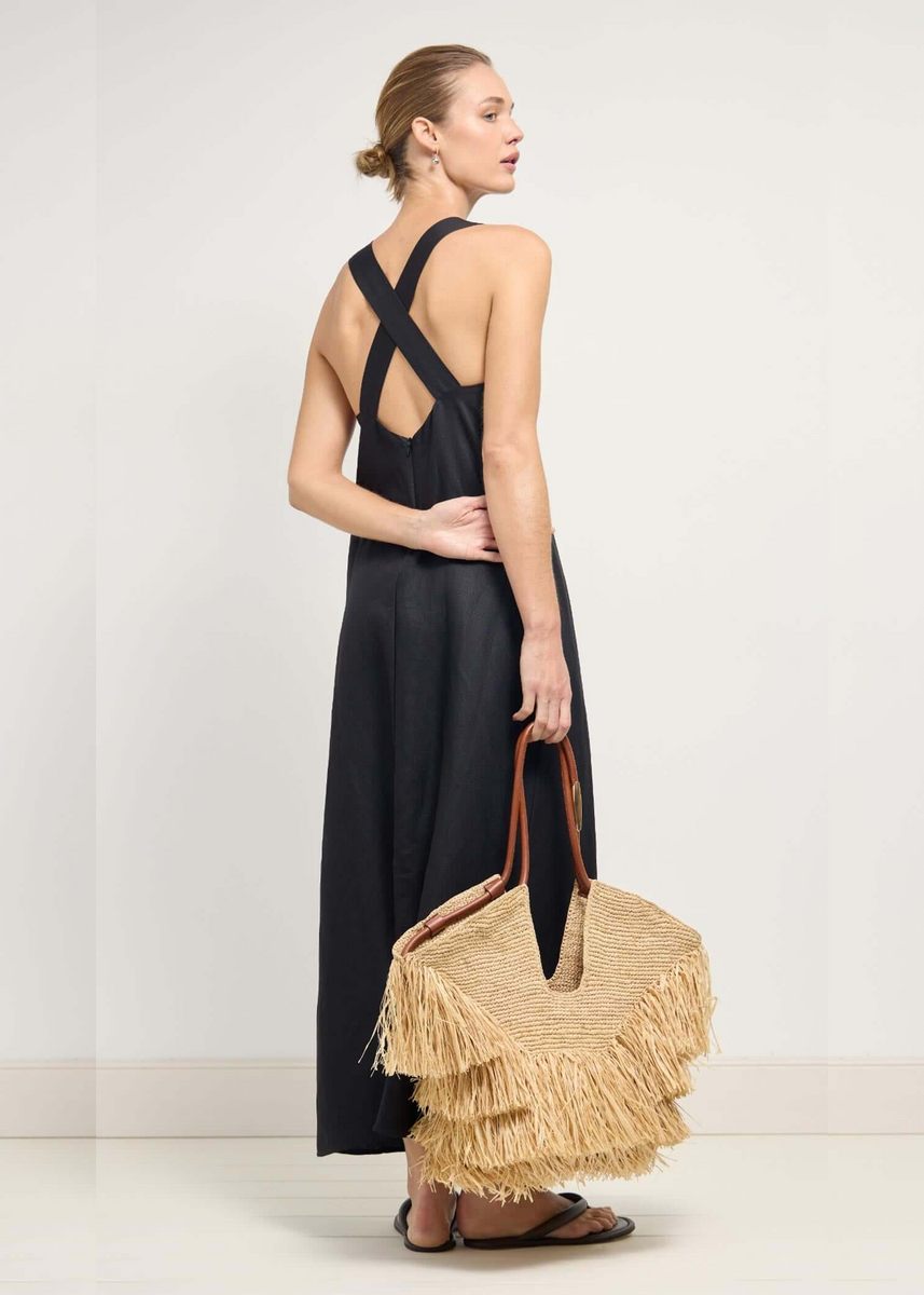 SABINE CROSS BACK MAXI DRESS