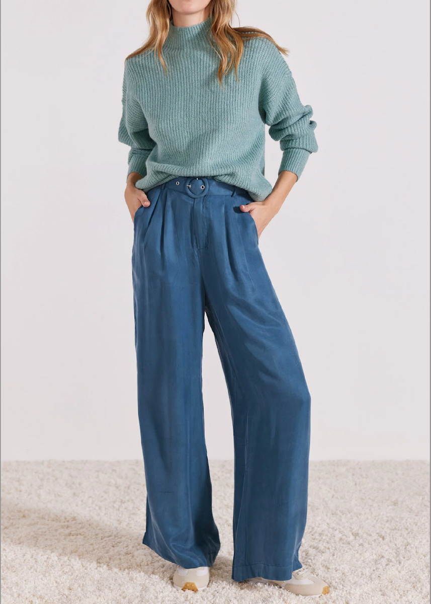 ROSETTA CUPRO BELTED PANTS by STAPLE THE LABLE
