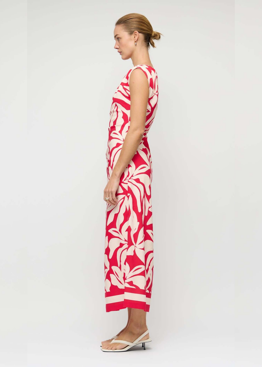 SERATA ASYM MIDI DRESS