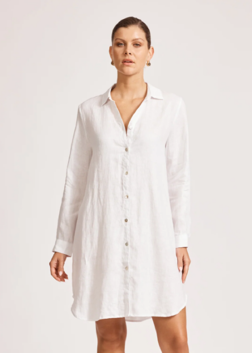 MIRAMAR SHIRT DRESS - WHITE