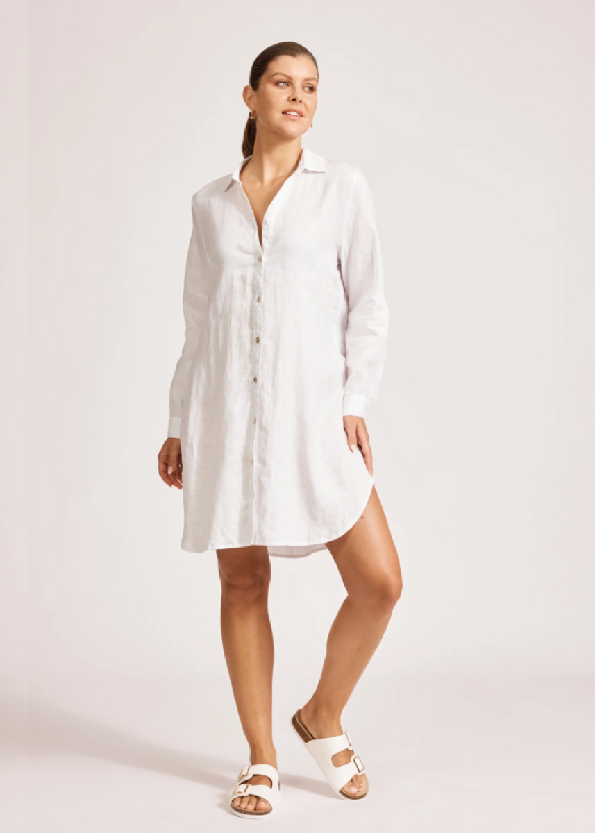 MIRAMAR SHIRT DRESS - WHITE