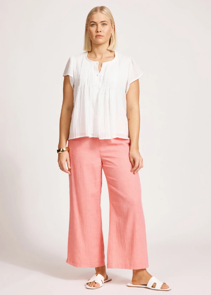 ORSULA BUTTON TOP - WHITE