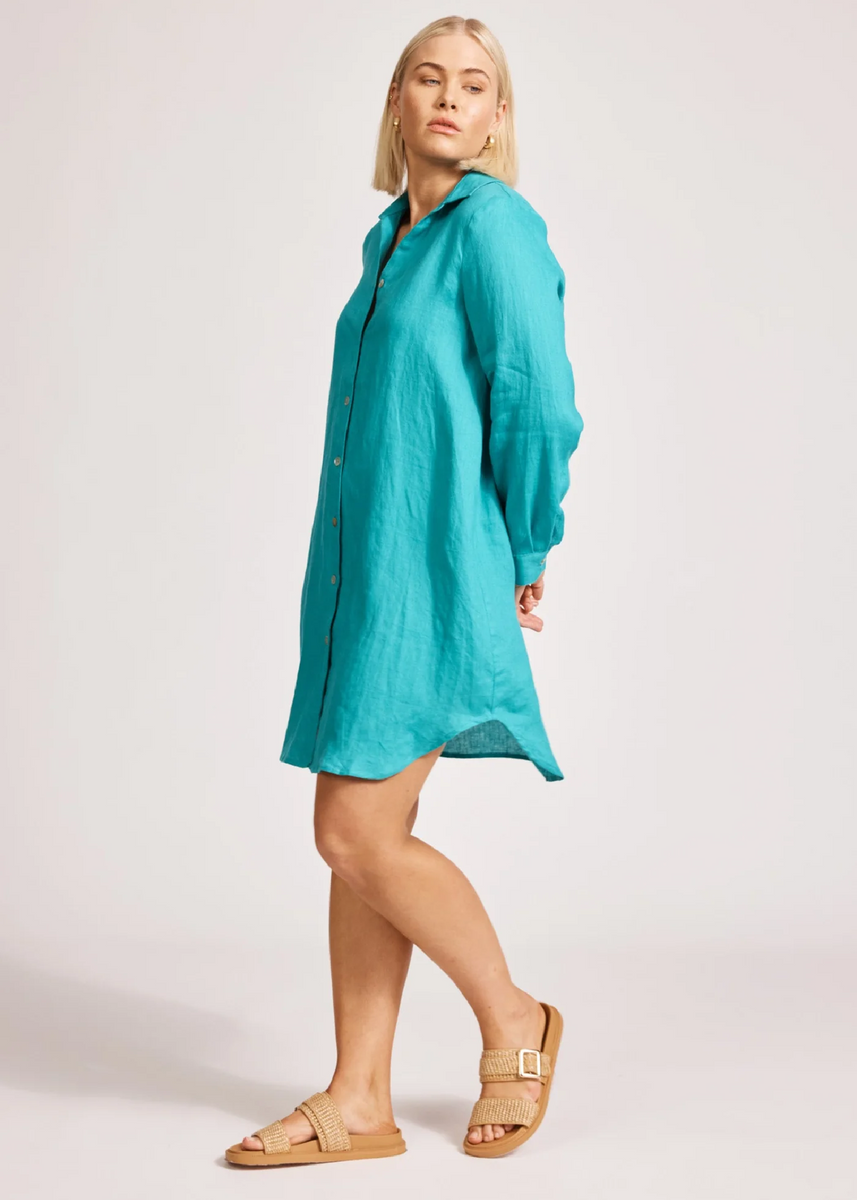 MIRAMAR SHIRT DRESS - LAGOON