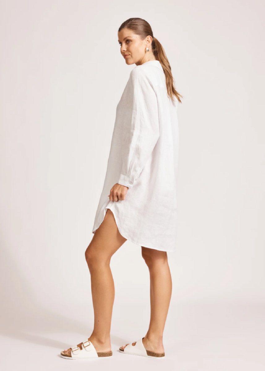 MIRAMAR SHIRT DRESS - WHITE