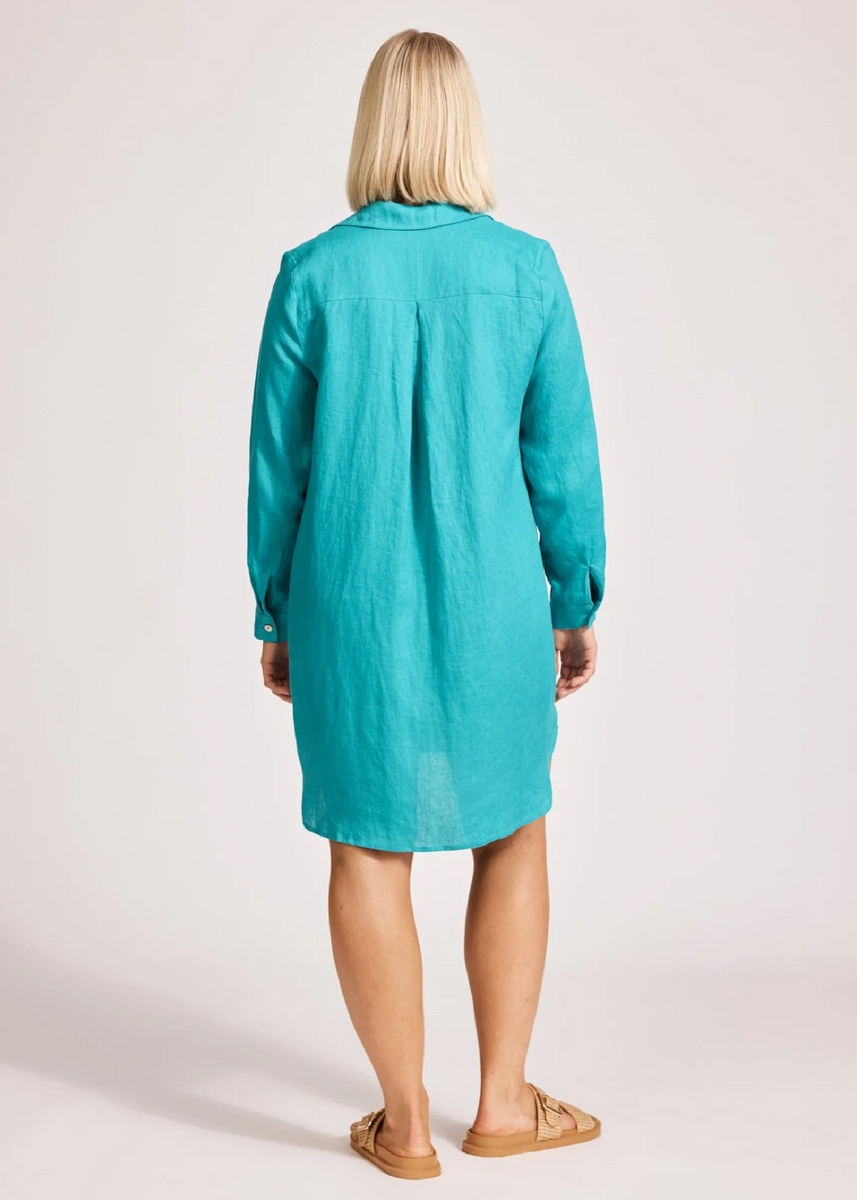 MIRAMAR SHIRT DRESS - LAGOON