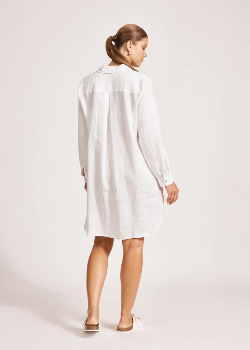 MIRAMAR SHIRT DRESS - WHITE