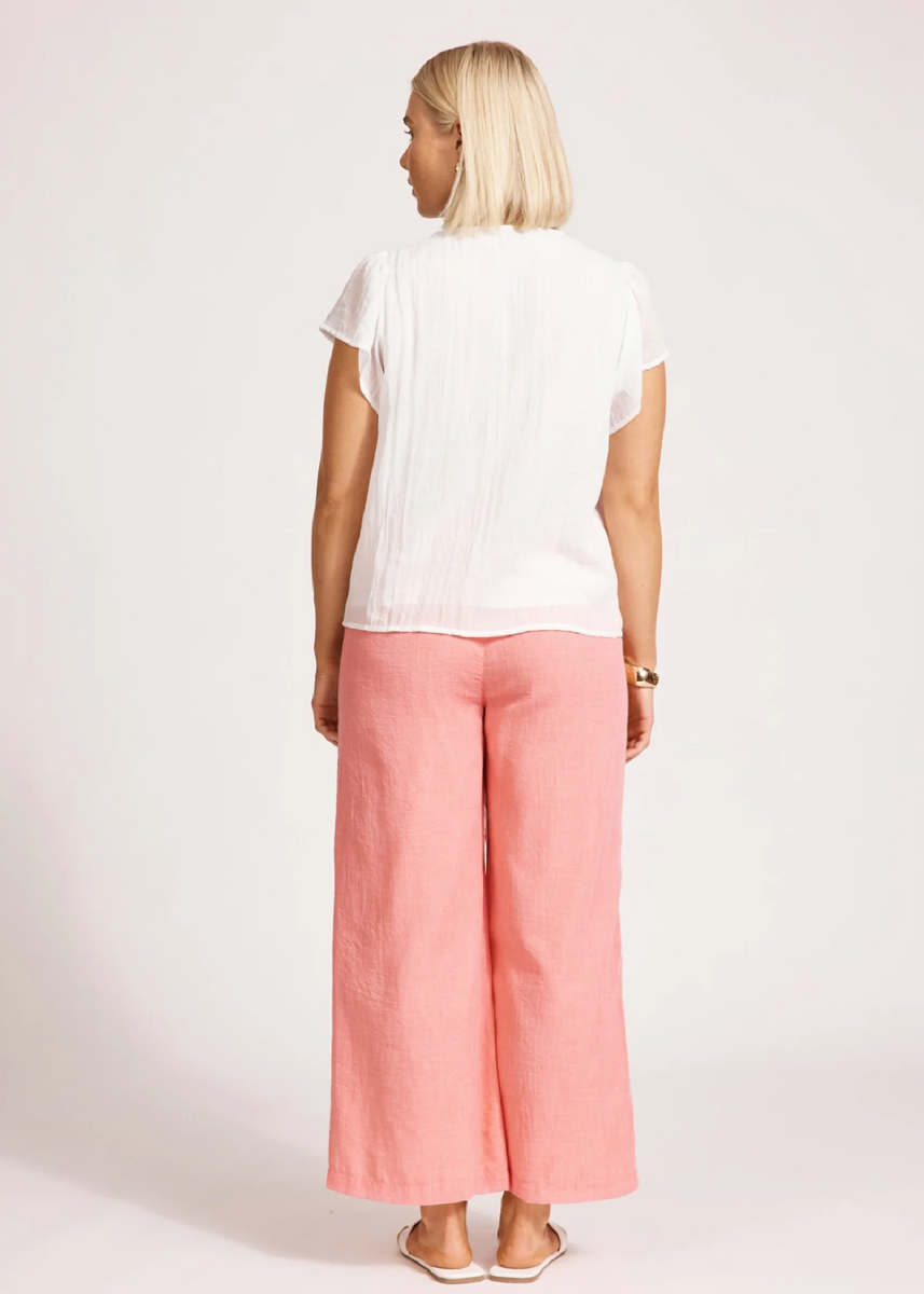 ORSULA BUTTON TOP - WHITE