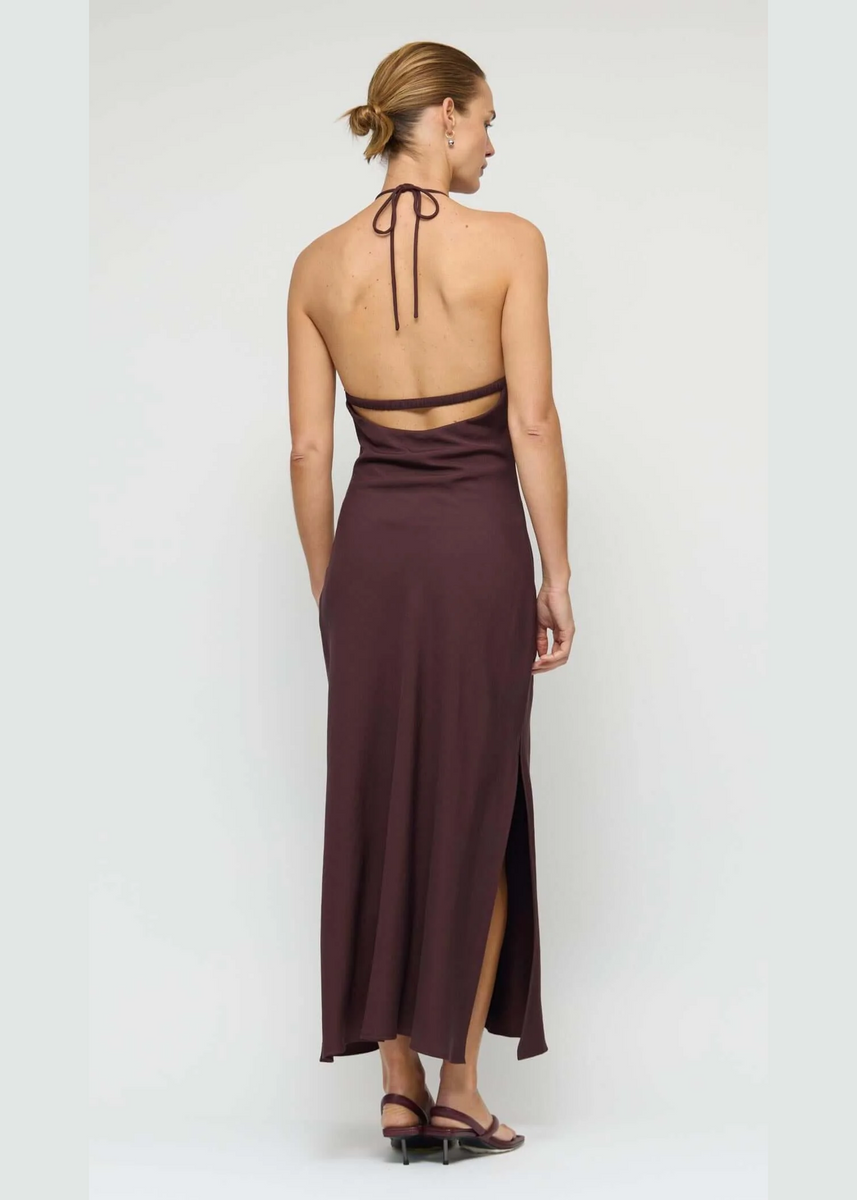 ELIRA HALTER MIDI DRESS