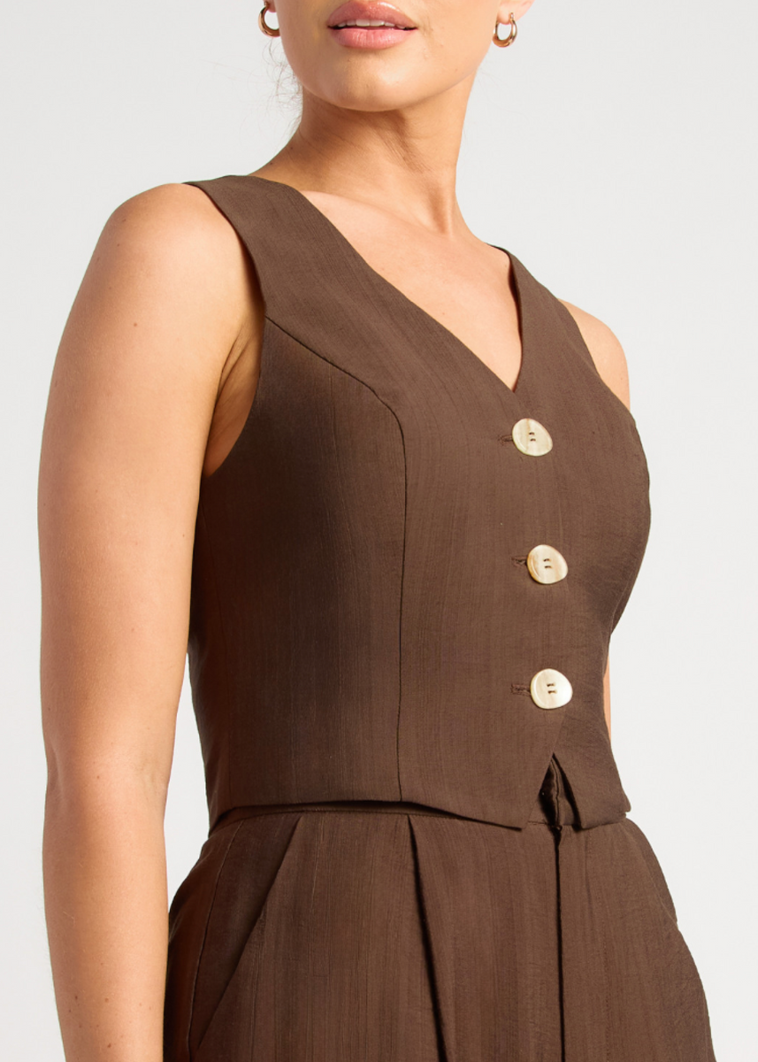 DIANE VEST - ESPRESSO