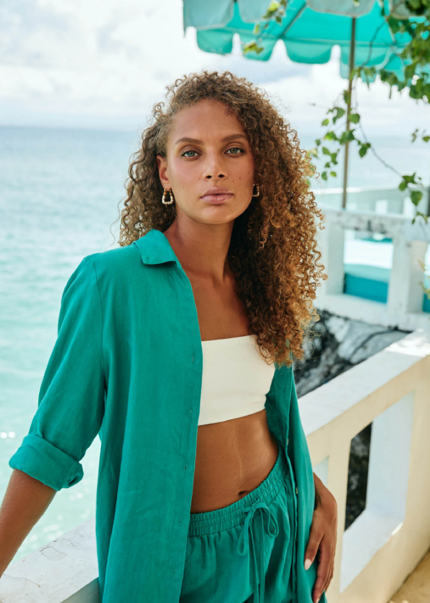 MIRAMAR SHIRT DRESS - LAGOON