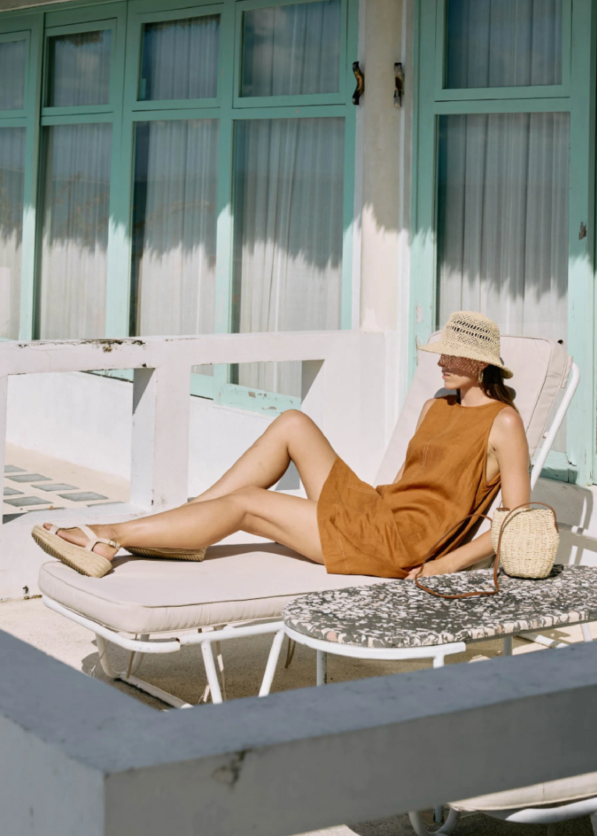 MIRAMAR TANK DRESS - CARAMEL