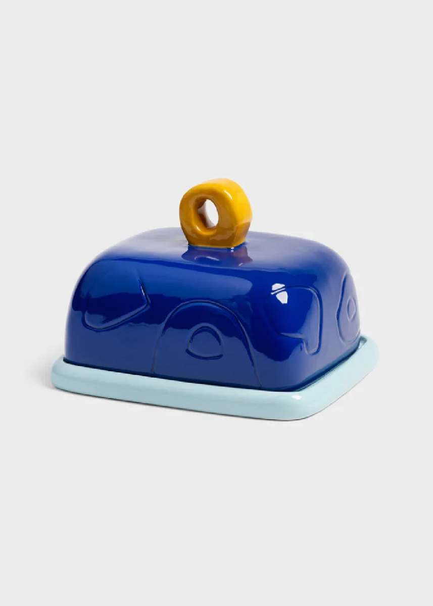 BUTTER DISH - SKETCH BLUE