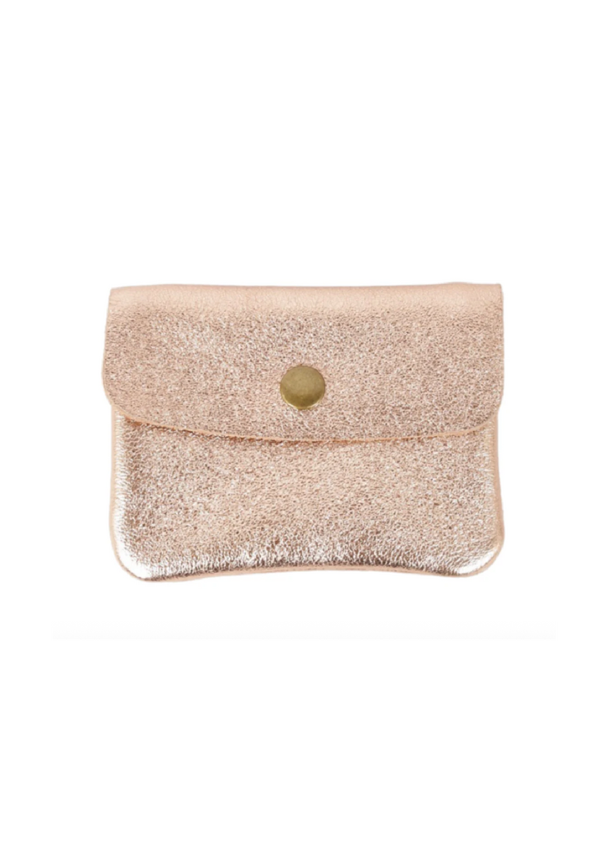 COIN PURSE -  METALLIC ROSE
